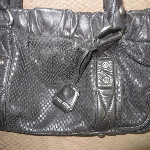 ❤️3 MIU MIU Perforated Luxurious Baby Soft Leather Speedy Bag Purse +FOB Dustbag - Picture 3 of 12
